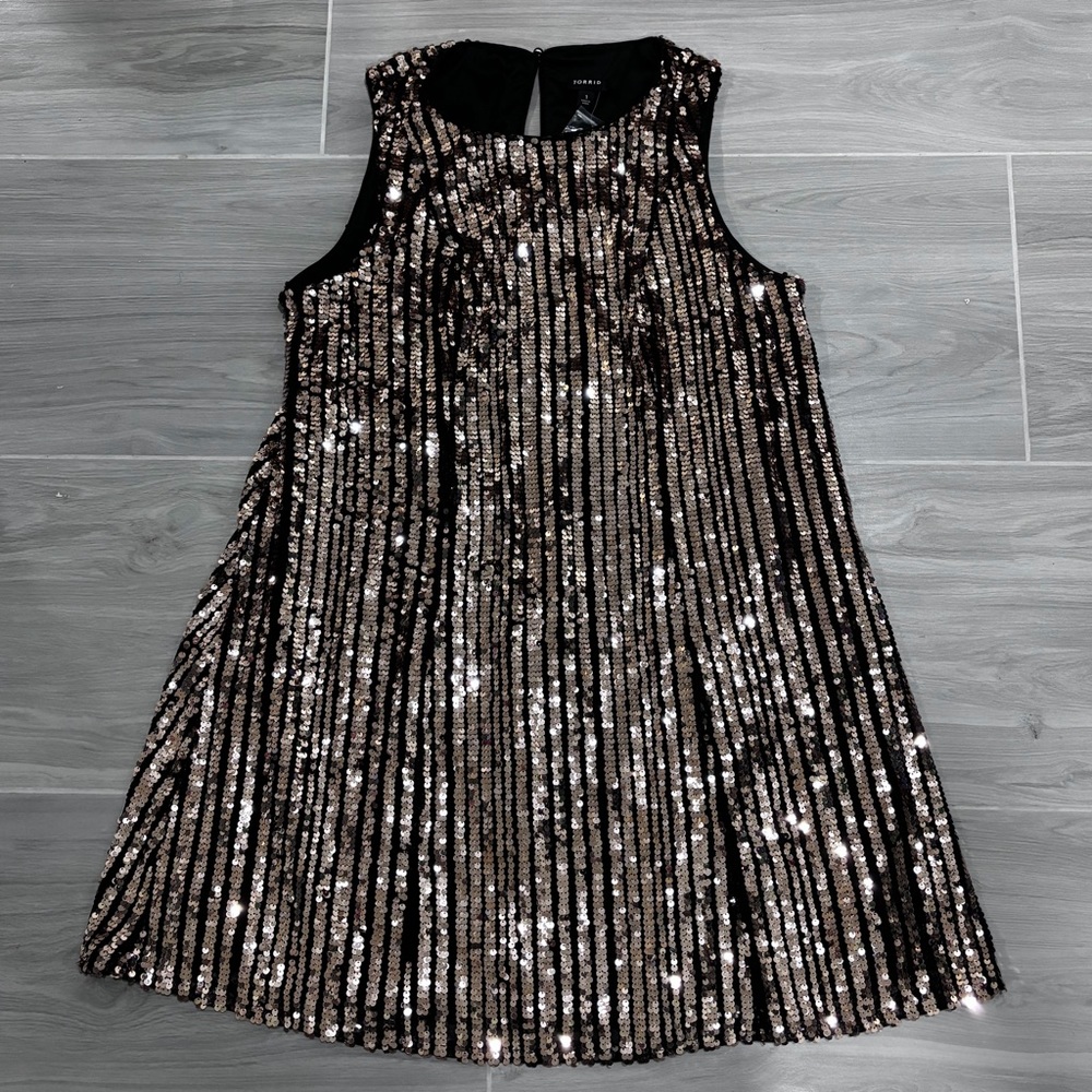 Torrid Sequin Trapeze Mini Dress (New With Tags)